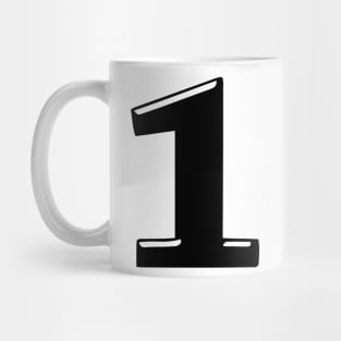 Number 1 3d text Mug